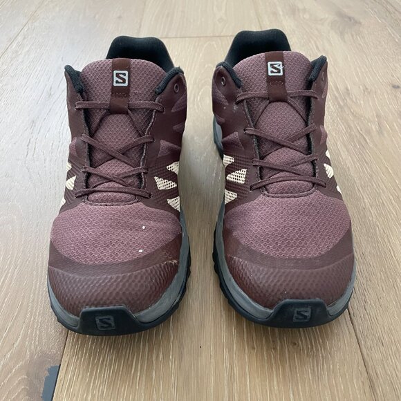 Salomon Shoes Women 8.5 Kaneo W 413812 Hiking Peppercorn Mahogany Burgundy - Picture 10 of 14